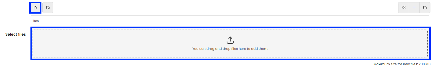 Moodle - File Upload - Select Files